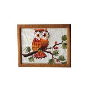 Vintage Crochet Owl Wall Art: Cross-Stitch, Cottagecore, Prairiecore